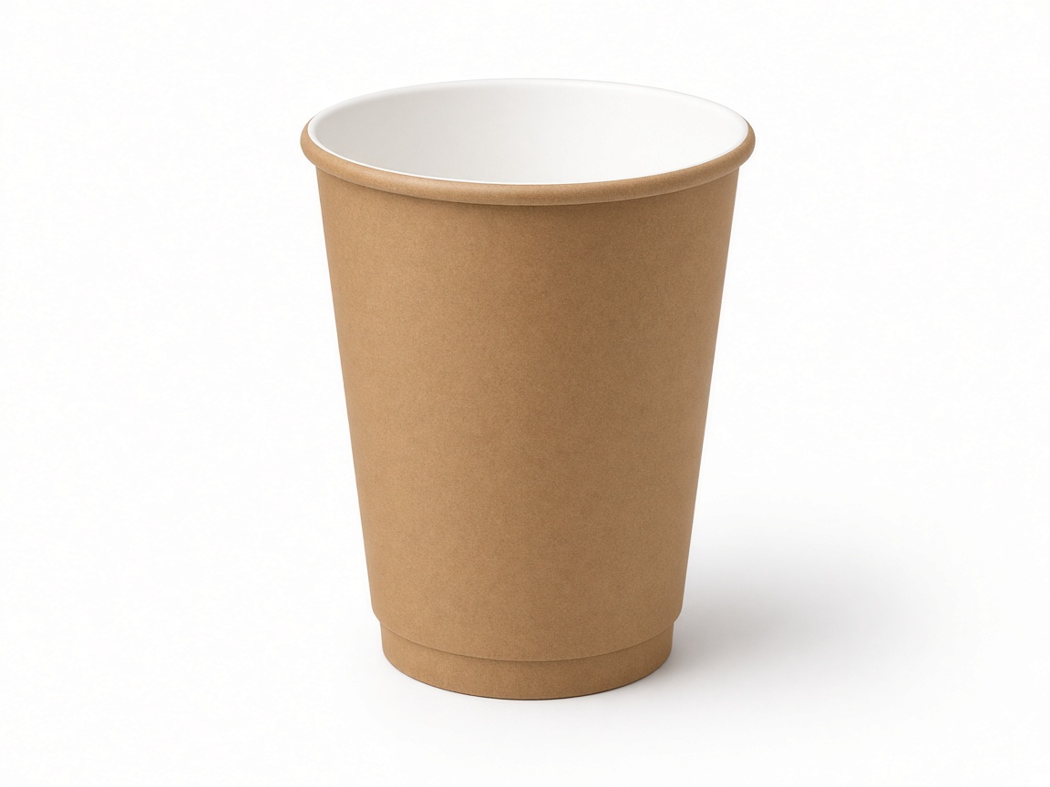 Brown double-wall paper cup