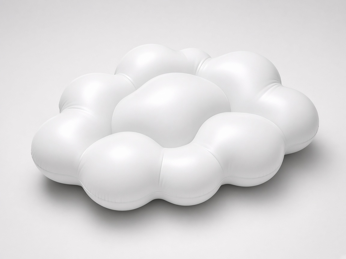 White inflatable cloud pool float