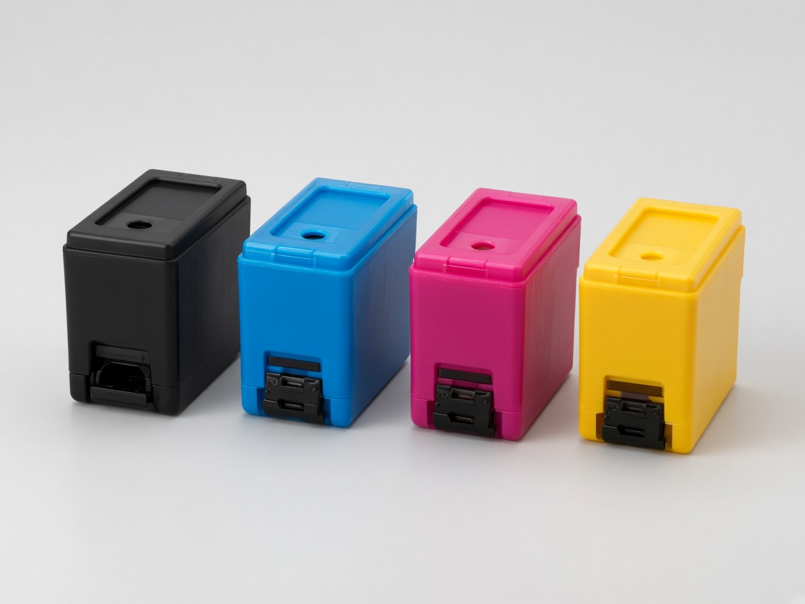 Black, cyan, magenta, and yellow printer ink cartridges